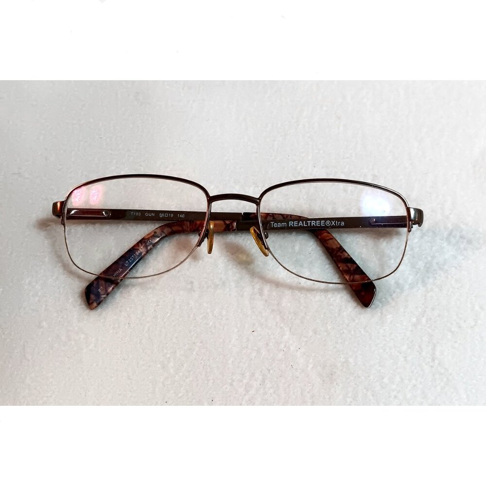 Realtree XTra T103 LT23719417 Eyeglasses Gray Half Rim Frames ONLY 56-19-140